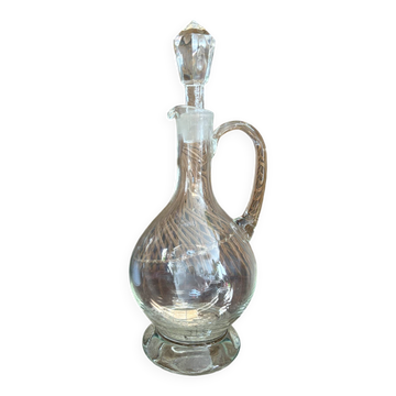 Old crystal wine decanter