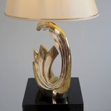 Lampe de salon en laiton doré