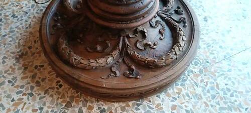 Large floor lamp, column, antique lamp from the early 19th century, Empire style.
