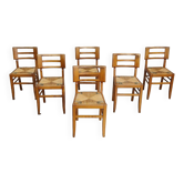 Suite de 6 chaises  1950