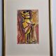 Portrait expressionniste signée Bernard Leijs, 1990