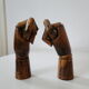 Paire de mains en bois articulées