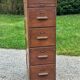 Oak craft cabinet with 5 drawers from the 1930s/1950s