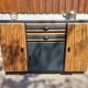 buffet Mado bois poncé et gris anthracite
