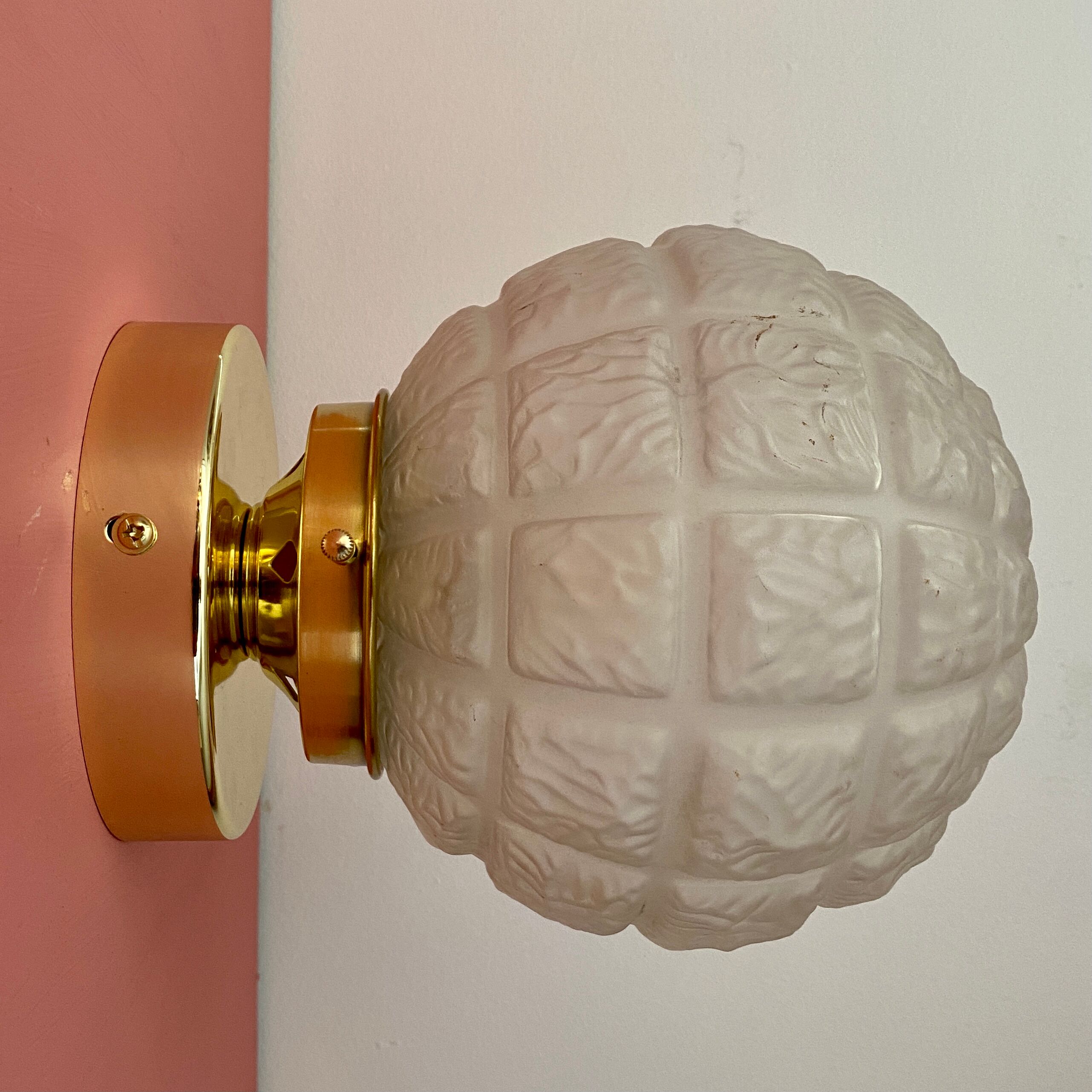 Wall lamp vintage art deco globe