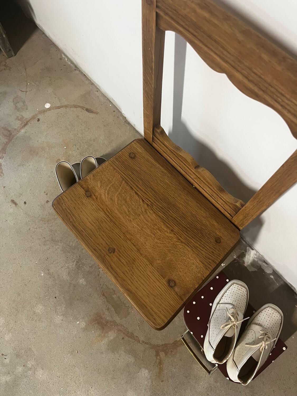 Solid oak chair for children