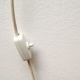 1960s wall lamp in teak and opal glass