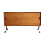 Vintage sideboard, metal feet, 121cm