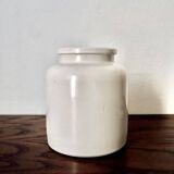 White ceramic mustard pot