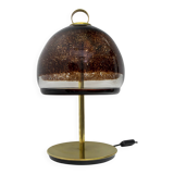 Leucos Mid-Century Modern Italian Murano Glass and Brass Table Lamp, 1970s
