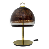 Leucos Mid-Century Modern Italian Murano Glass and Brass Table Lamp, 1970s