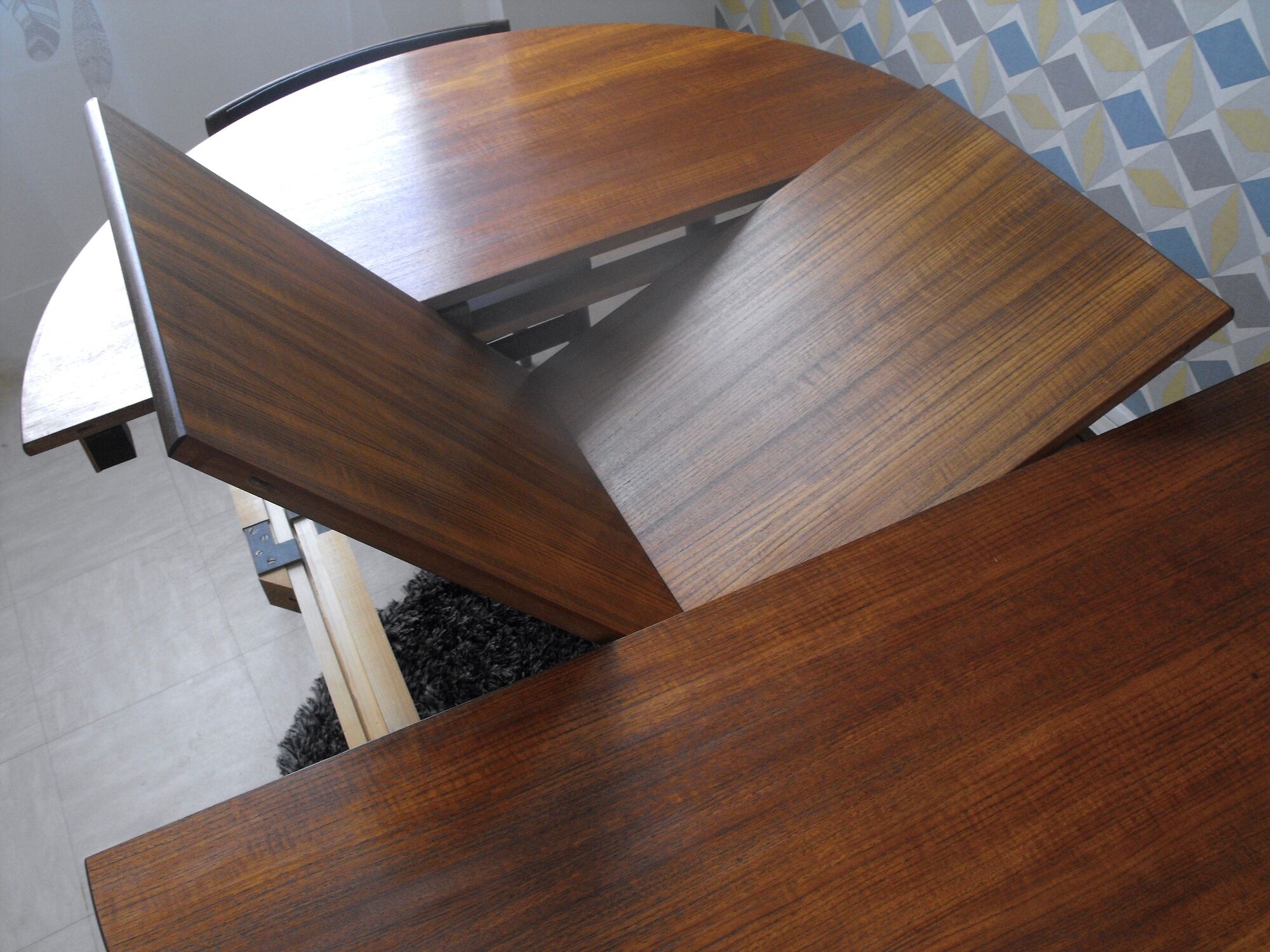 Hans Olsen table and 6 chairs teak, Publisher frem Rojle Denmark 60 years