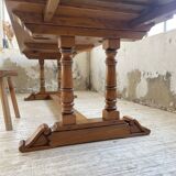 3m oak table from 1950 with its extensions