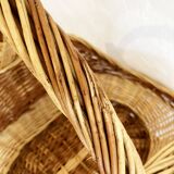 Rattan log basket