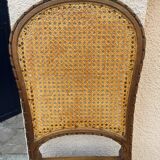 Set of 5 wooden chairs cane