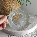 Molded glass ice bucket