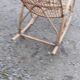 Rocking-chair rocking and armrests in vintage 60 year rattan