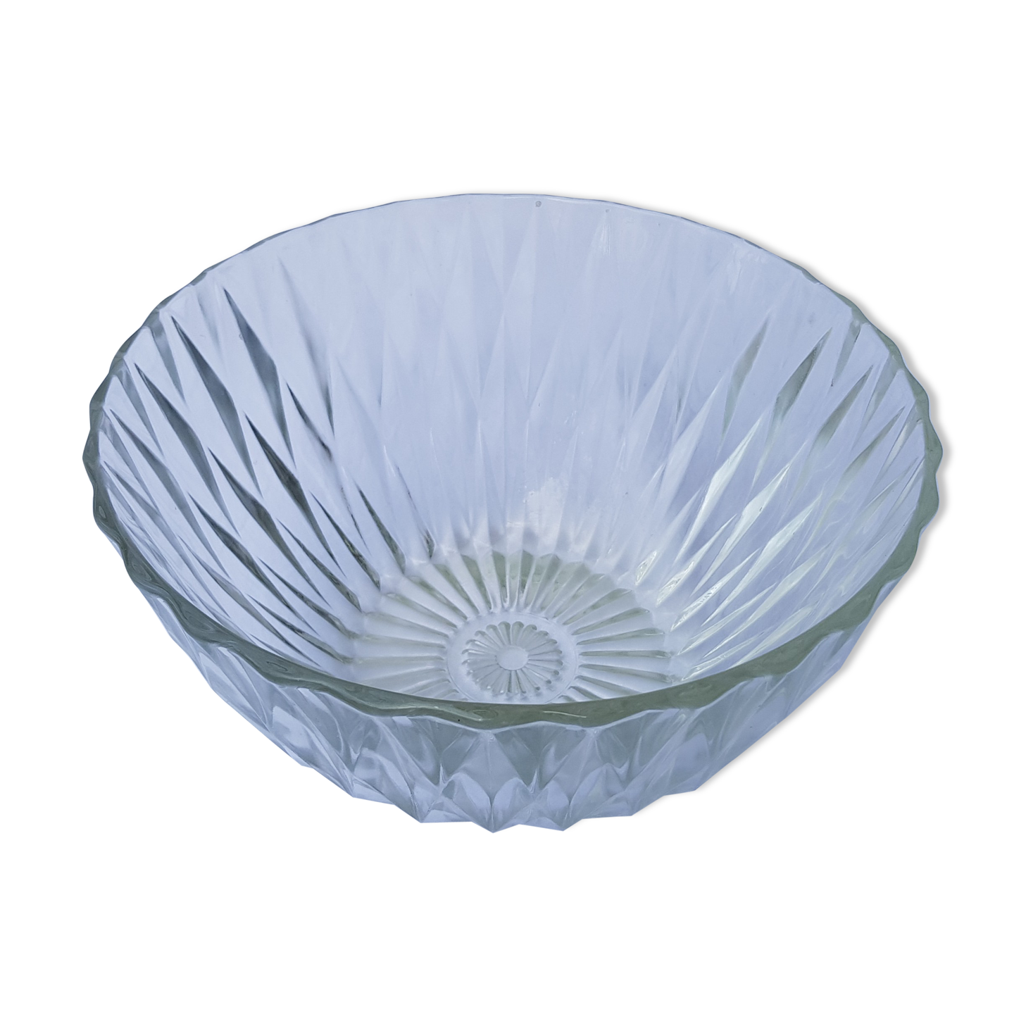 70 ' s chiseled glass bowl