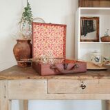 Floral interior brown vintage case