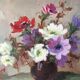 Table HST "Bouquet of Flowers" by J. Terny - 50's frame