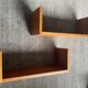 Pair of Scandinavian teak shelves from the 60s