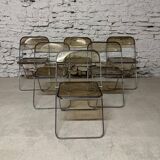 6 Plia chairs by Giancarlo Piretti for Castelli 1970