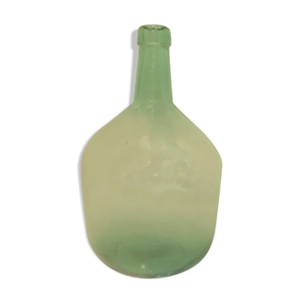 Demijohn countenance 5 liters of green glass