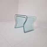"Tango" Glass Nesting Table Set by Fabio Di Bartolomei for Fiam Italia