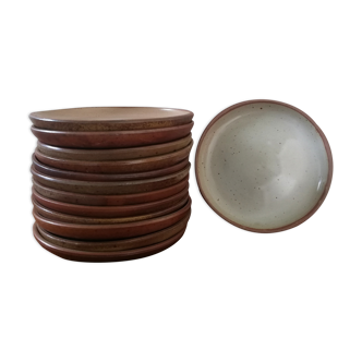 Service 14 stoneware dessert plates