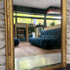 Miroir de cheminée Louis-Philippe perlé 126/90cm feuille d’or, glace