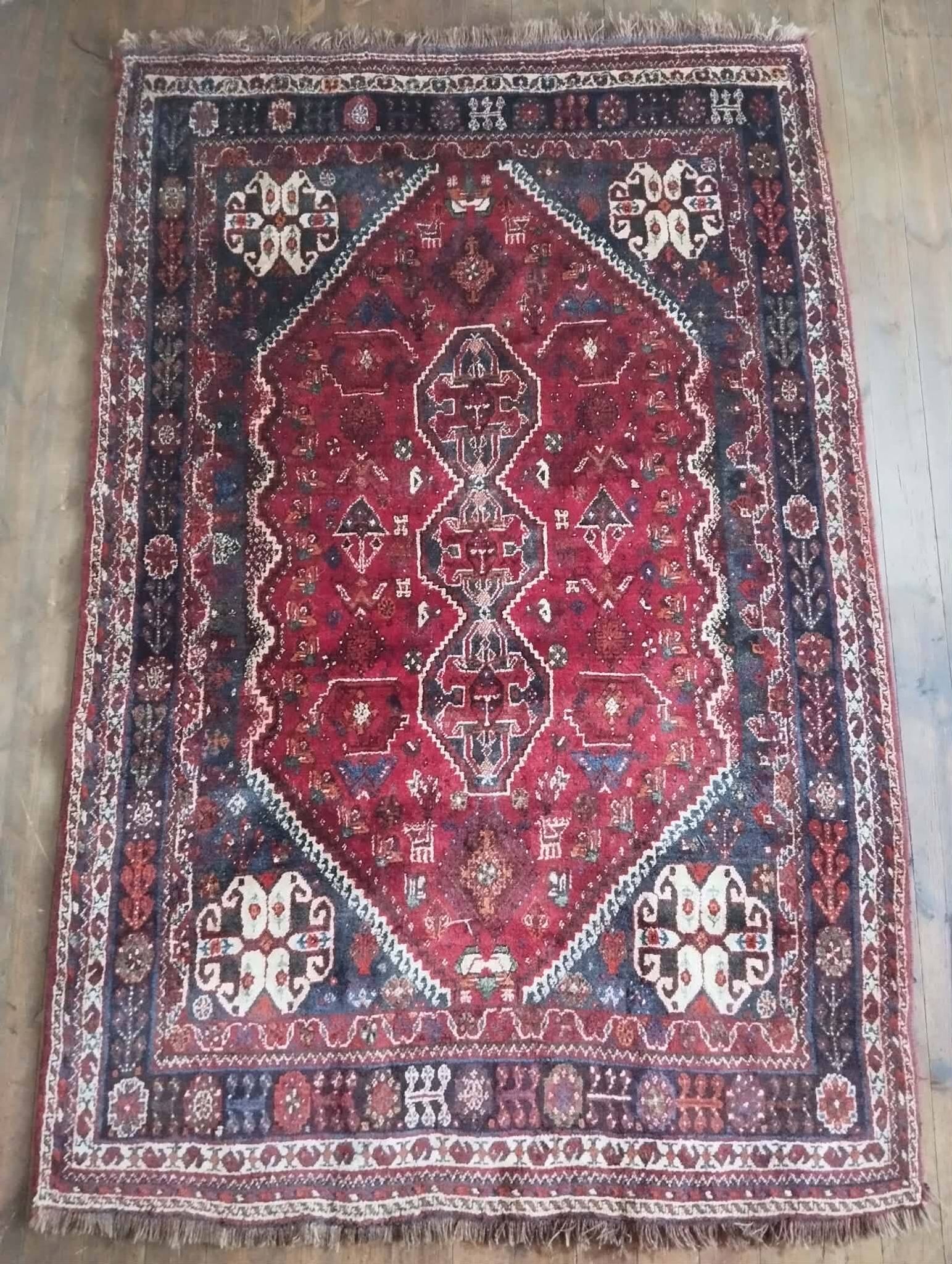 Tapis Persan Shiraz fait main 265x173cm