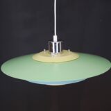 Superbe suspension de Design Light modèle Lux - couleur verte, jaune et bleue - Danemark 1980