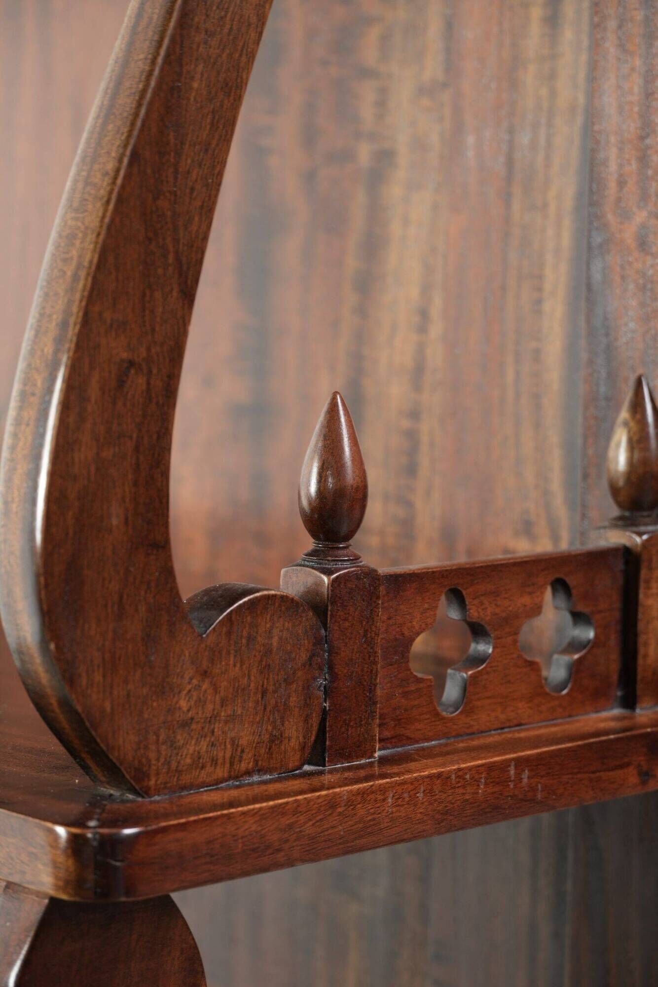 Elegant wooden  bookcase with a classic English look from the 20th century