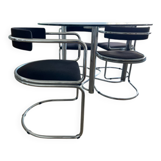 Ensemble salle à manger et ses quatre fauteuils