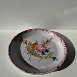 Sicilian plate pink hand-painted floral pattern