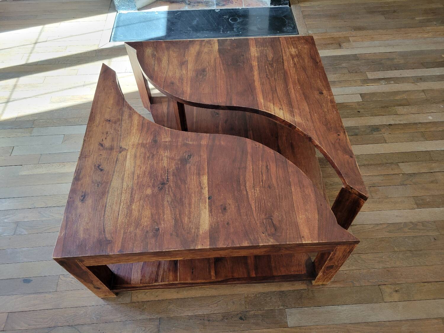 Table basse en 2 parties, vers 1970
