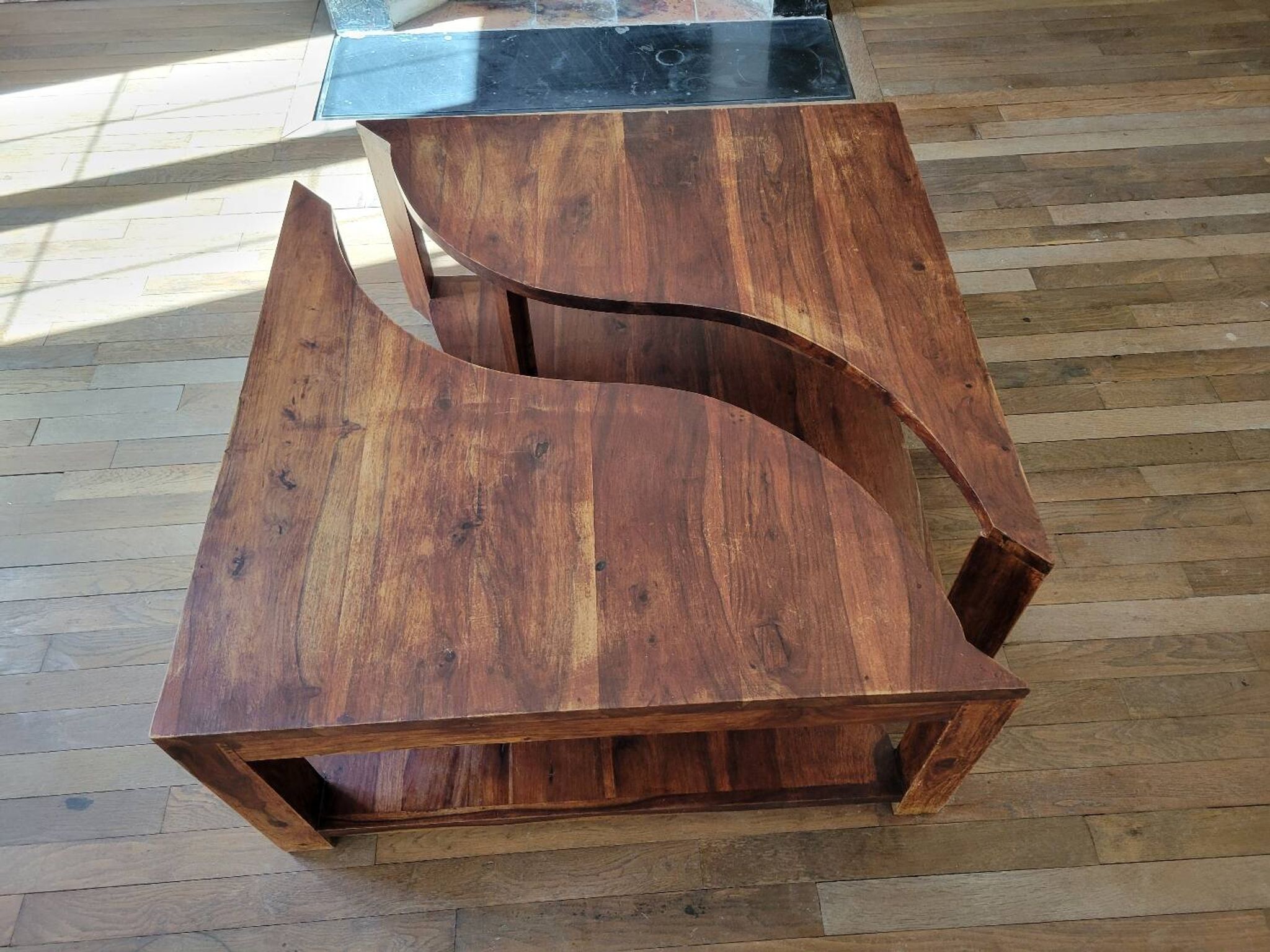 Design coffee table in 2 parts from around 1970.