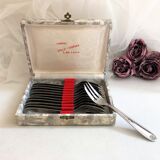Box 12 forks dessert model vintage shell France