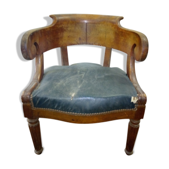 Louis Philippe office chair in Walnut