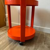 70s orange serving trolley