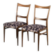 Chaises en tissu violet, ensemble de 2