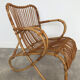 Pair of vintage rattan armchairs