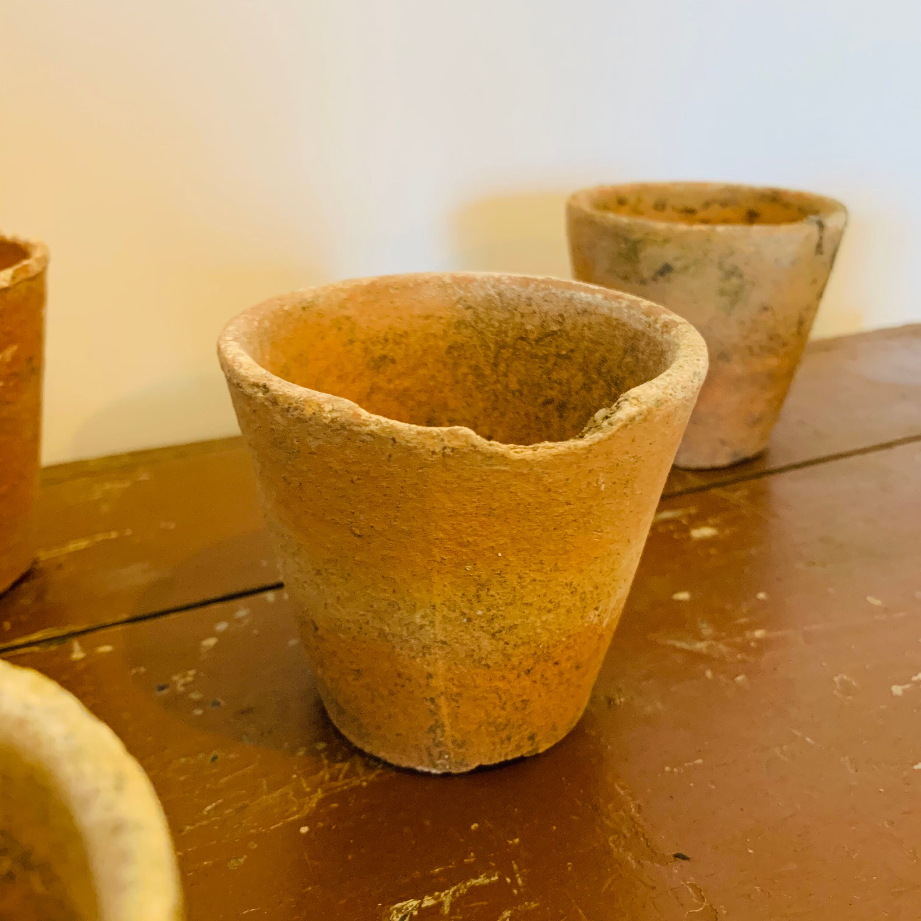 Lot of 30 terracotta pots circa 1930 graineterie