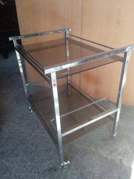Vintage rolling serving cart