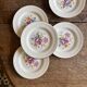 Set of 8 vintage dessert plates - Fleurette by Gien
