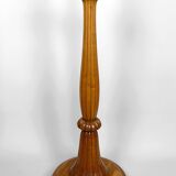 Important Art Deco carved oak floor lamp, France, circa 1920