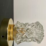 Vintage globe ceiling lamp molded glass