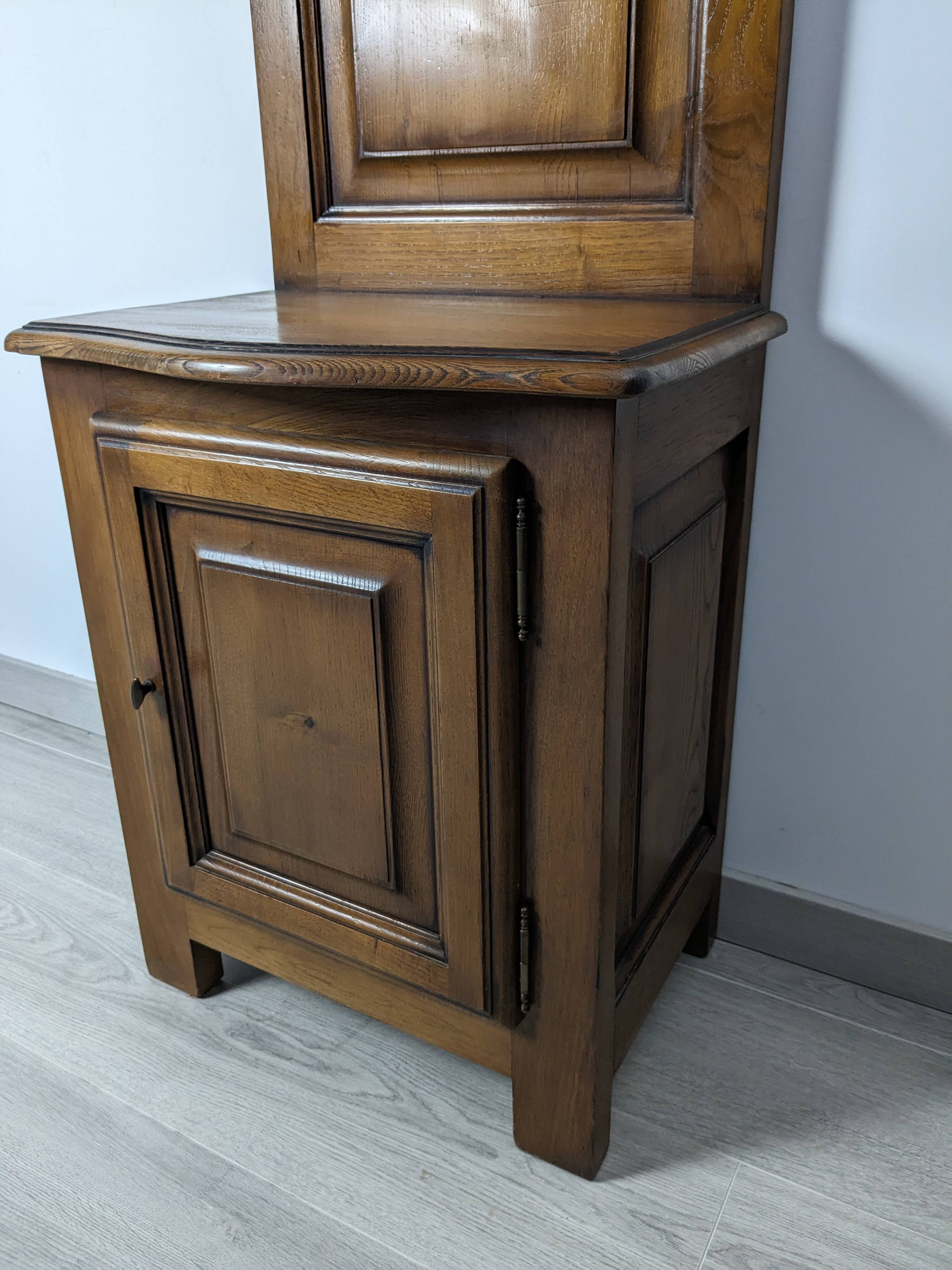 Old 19th century solid oak entrance cabinet