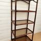 Roche Bobois shelf, bamboo and smoked glass 1970