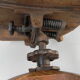 Oak office chair with spring mechanism and armrests